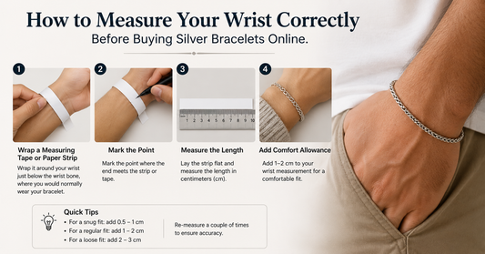 How to Measure Your Wrist Correctly Before Buying Silver Bracelets Online
