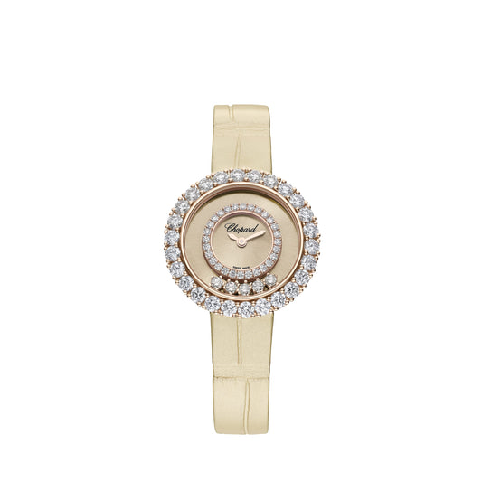Happy Diamonds Joaillerie 29 Mm, Quartz, Ethical Rose Gold, Diamonds 205369-5002