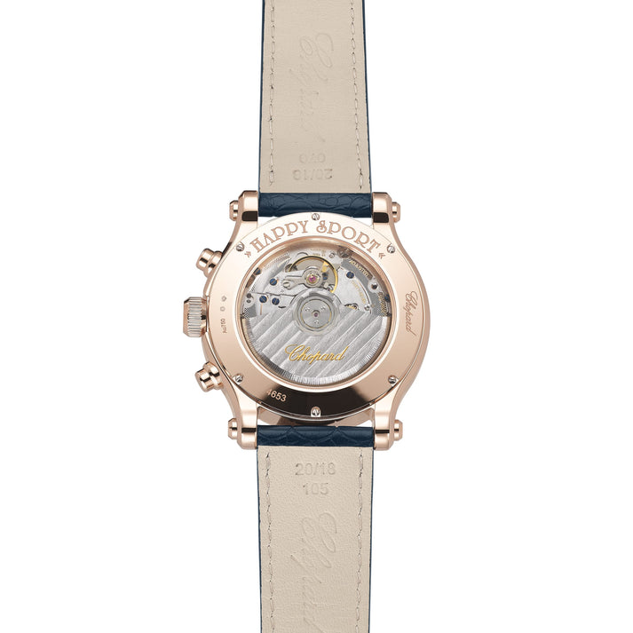 HAPPY SPORT CHRONO 40 MM, AUTOMATIC, ETHICAL ROSE GOLD, DIAMONDS 274653-5001