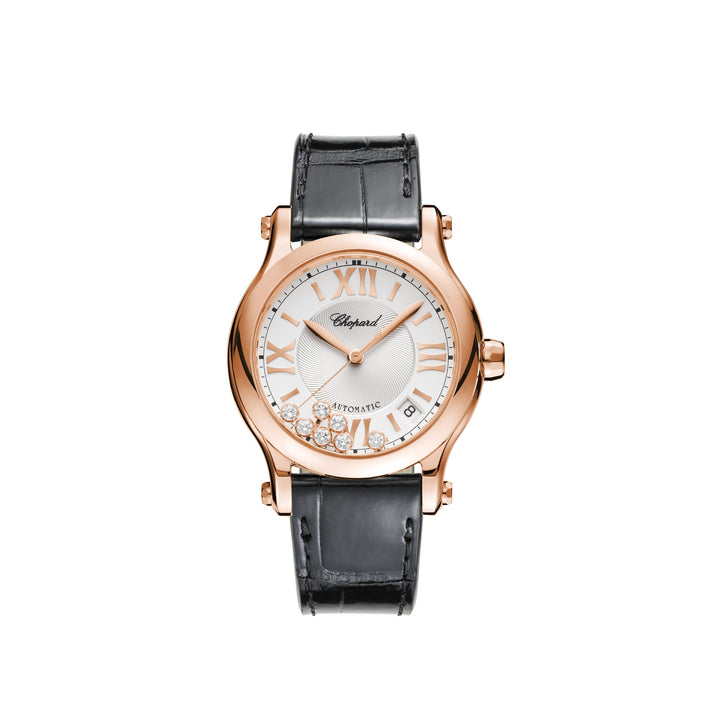 HAPPY SPORT 36 MM, AUTOMATIC, ETHICAL ROSE GOLD, DIAMONDS 274808-5001