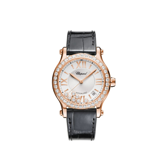 HAPPY SPORT 36 MM, AUTOMATIC, ETHICAL ROSE GOLD, DIAMONDS 274808-5003