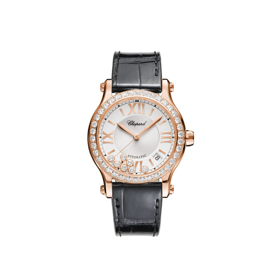 Happy Sport 36 Mm, Automatic, Ethical Rose Gold, Diamonds 274808-5003