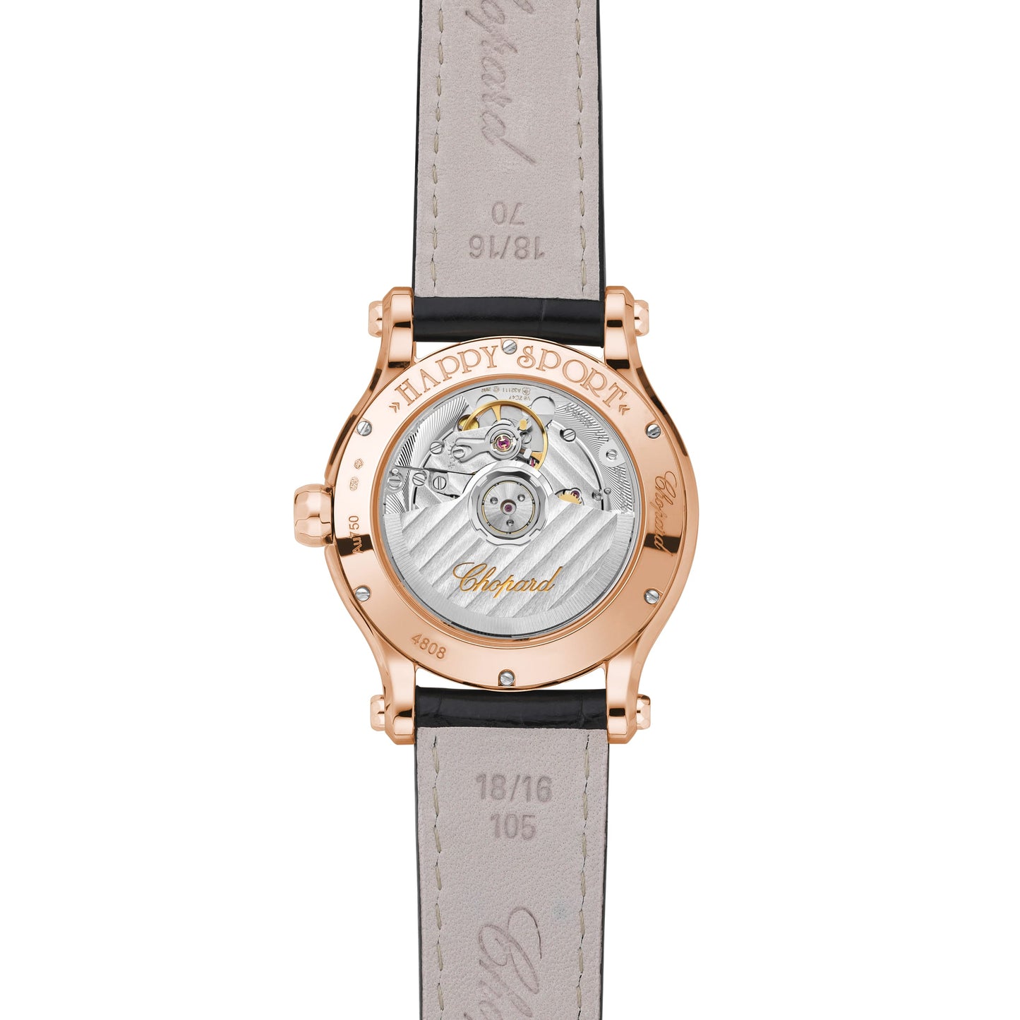 HAPPY SPORT 36 MM, AUTOMATIC, ETHICAL ROSE GOLD, DIAMONDS 274808-5008