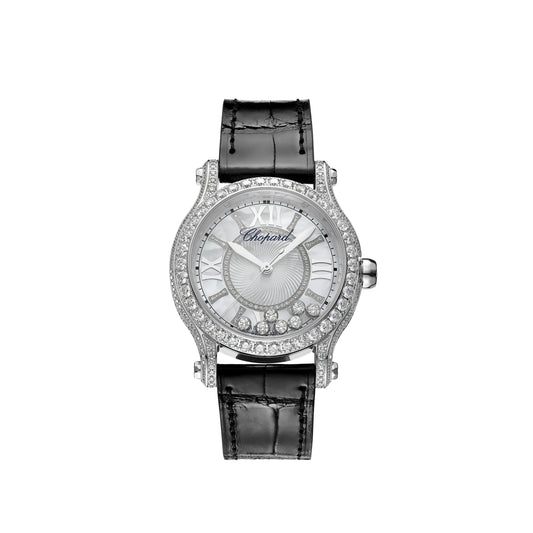 HAPPY SPORT 36 MM, AUTOMATIC, ETHICAL WHITE GOLD, DIAMONDS 274891-1008