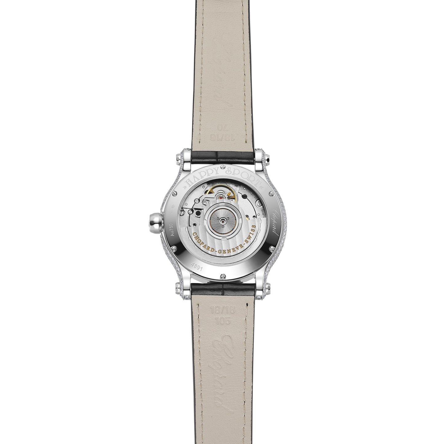 HAPPY SPORT 36 MM, AUTOMATIC, ETHICAL WHITE GOLD, DIAMONDS 274891-1008
