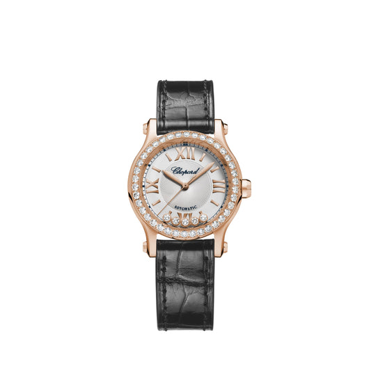 HAPPY SPORT 30 MM, AUTOMATIC, ETHICAL ROSE GOLD, DIAMONDS 274893-5012