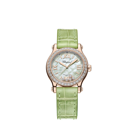 HAPPY SPORT 30 MM, AUTOMATIC, ETHICAL ROSE GOLD, DIAMONDS 274893-5016 - Dejaun Jewelers