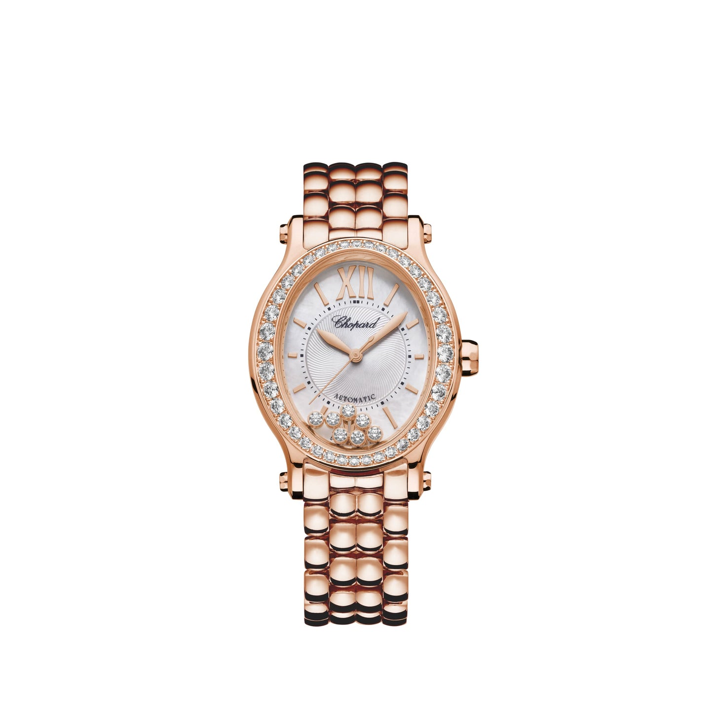 HAPPY SPORT 29 X 31 MM, AUTOMATIC, ETHICAL ROSE GOLD, DIAMONDS 275362-5005