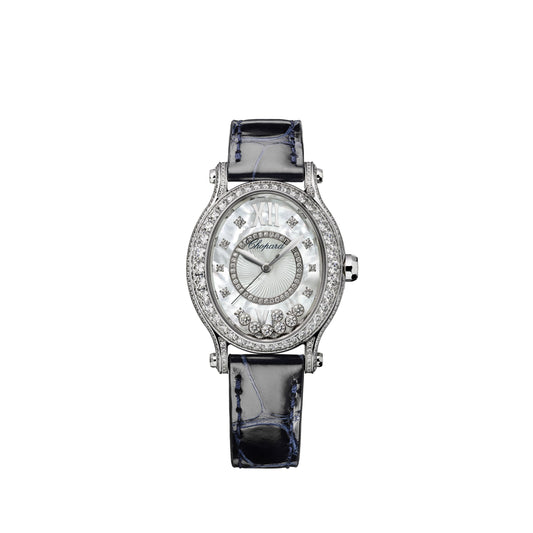 HAPPY SPORT 29 X 31 MM, AUTOMATIC, ETHICAL WHITE GOLD, DIAMONDS 275372-1001
