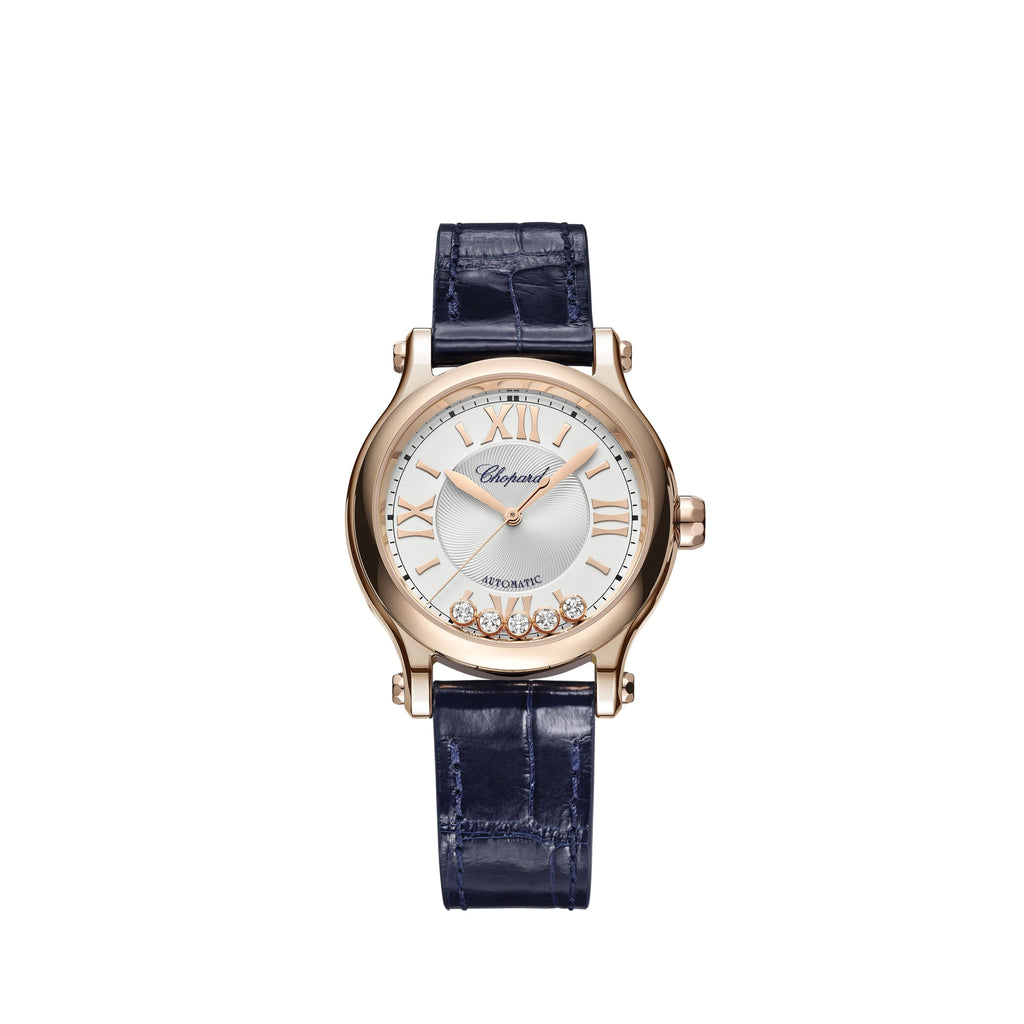 HAPPY SPORT 33 MM, AUTOMATIC, ETHICAL ROSE GOLD, DIAMONDS 275378-5001