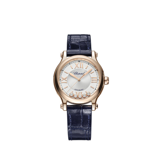 Happy Sport 33 Mm, Automatic, Ethical Rose Gold, Diamonds 275378-5001