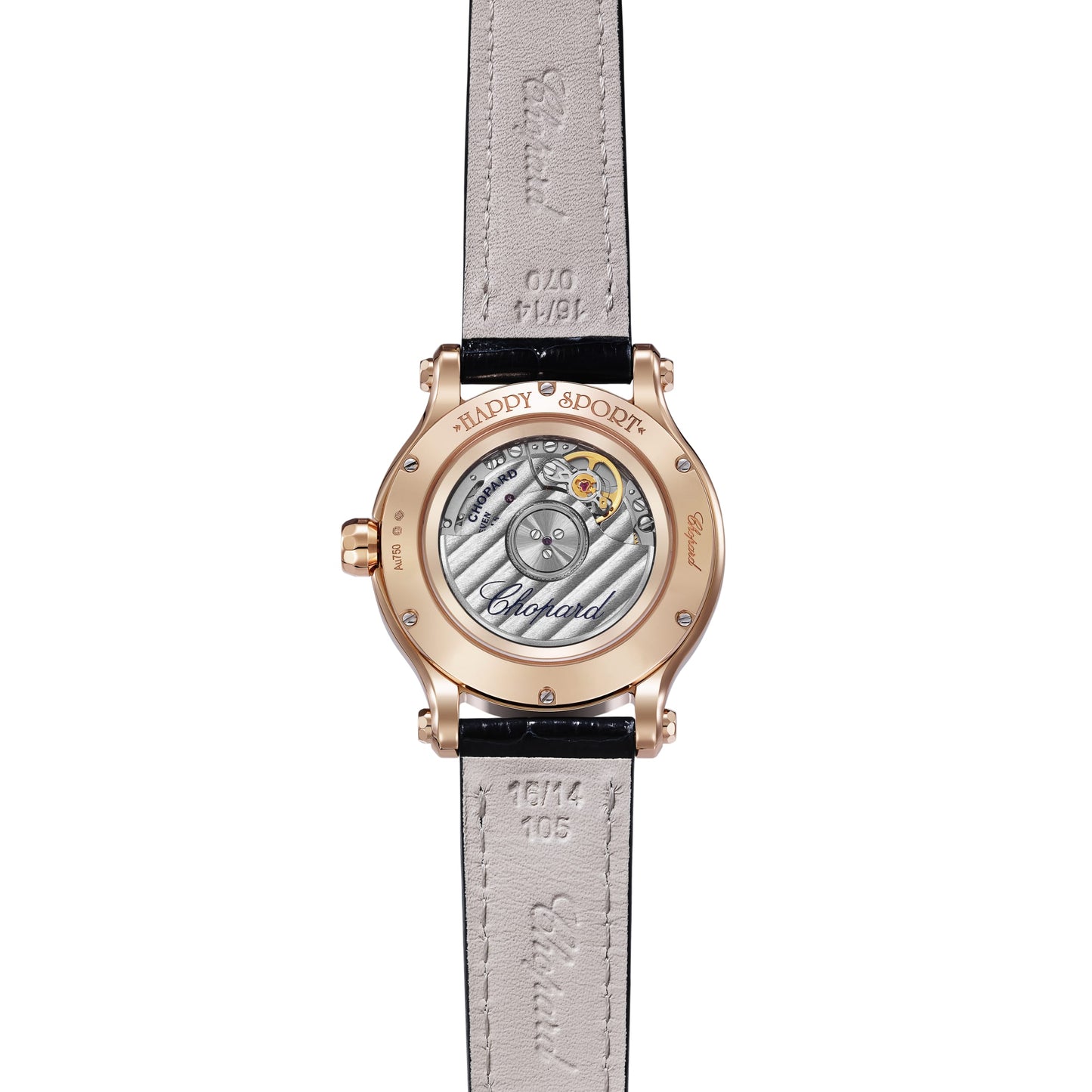 HAPPY SPORT 33 MM, AUTOMATIC, ETHICAL ROSE GOLD, DIAMONDS 275378-5001
