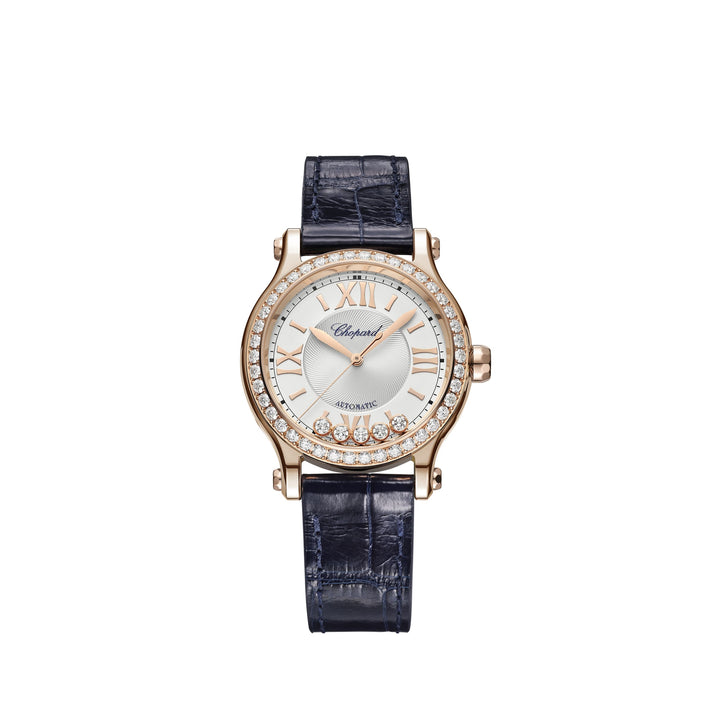 HAPPY SPORT 33 MM, AUTOMATIC, ETHICAL ROSE GOLD, DIAMONDS 275378-5003