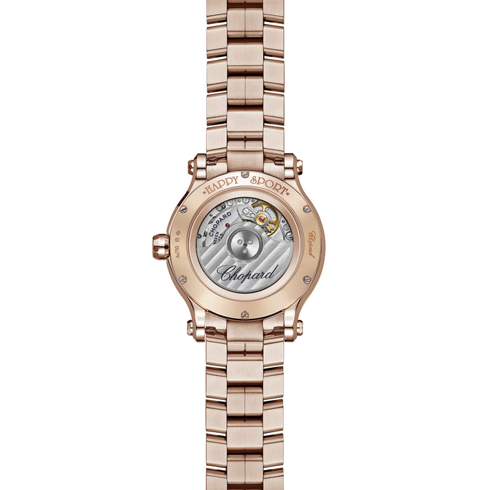 HAPPY SPORT 33 MM, AUTOMATIC, ETHICAL ROSE GOLD, DIAMONDS 275378-5004