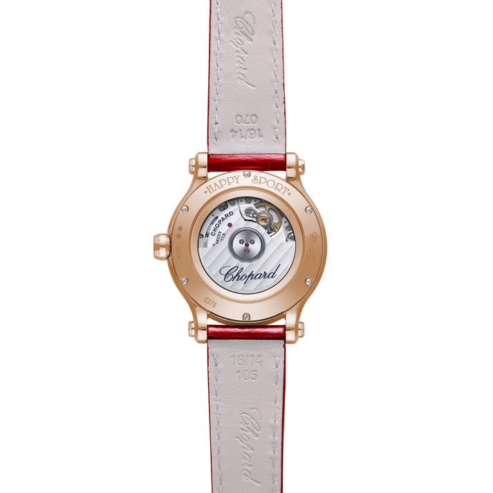HAPPY SPORT 33 MM, AUTOMATIC, ETHICAL ROSE GOLD, DIAMONDS 275378-5005