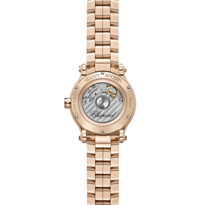 HAPPY SPORT 33 MM, AUTOMATIC, ETHICAL ROSE GOLD, DIAMONDS 275378-5008