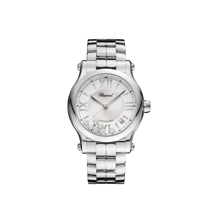 HAPPY SPORT 36 MM, AUTOMATIC, LUCENT STEEL™, DIAMONDS 278559-3002