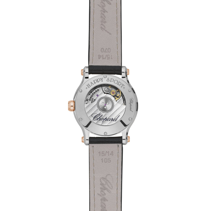 HAPPY SPORT 30 MM, AUTOMATIC, ETHICAL ROSE GOLD, LUCENT STEEL™, DIAMONDS 278573-6013