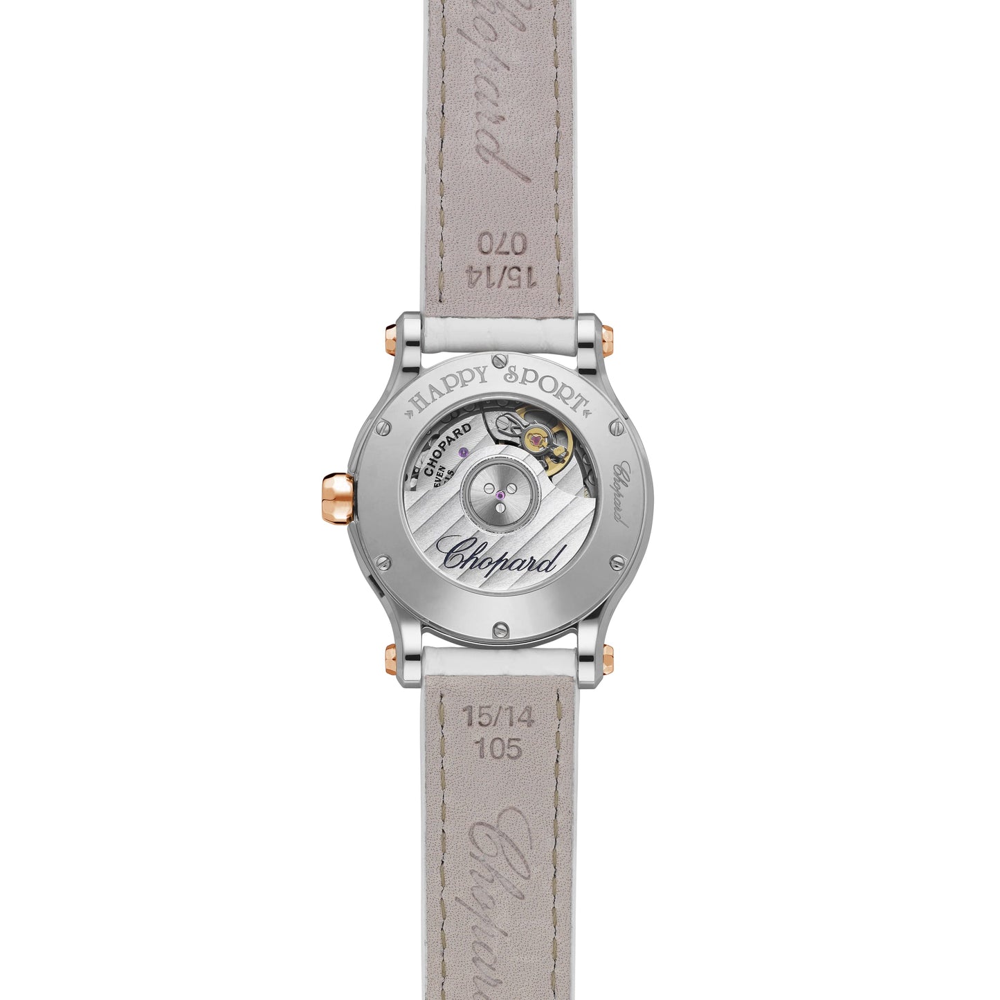 HAPPY SPORT 30 MM, AUTOMATIC, ETHICAL ROSE GOLD, LUCENT STEEL™, DIAMONDS 278573-6020