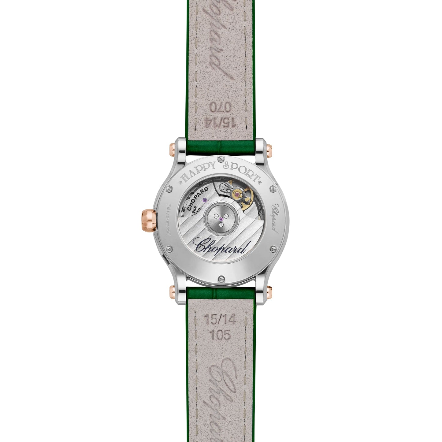 HAPPY SPORT 30 MM, AUTOMATIC, ETHICAL ROSE GOLD, LUCENT STEEL™, DIAMONDS 278573-6032
