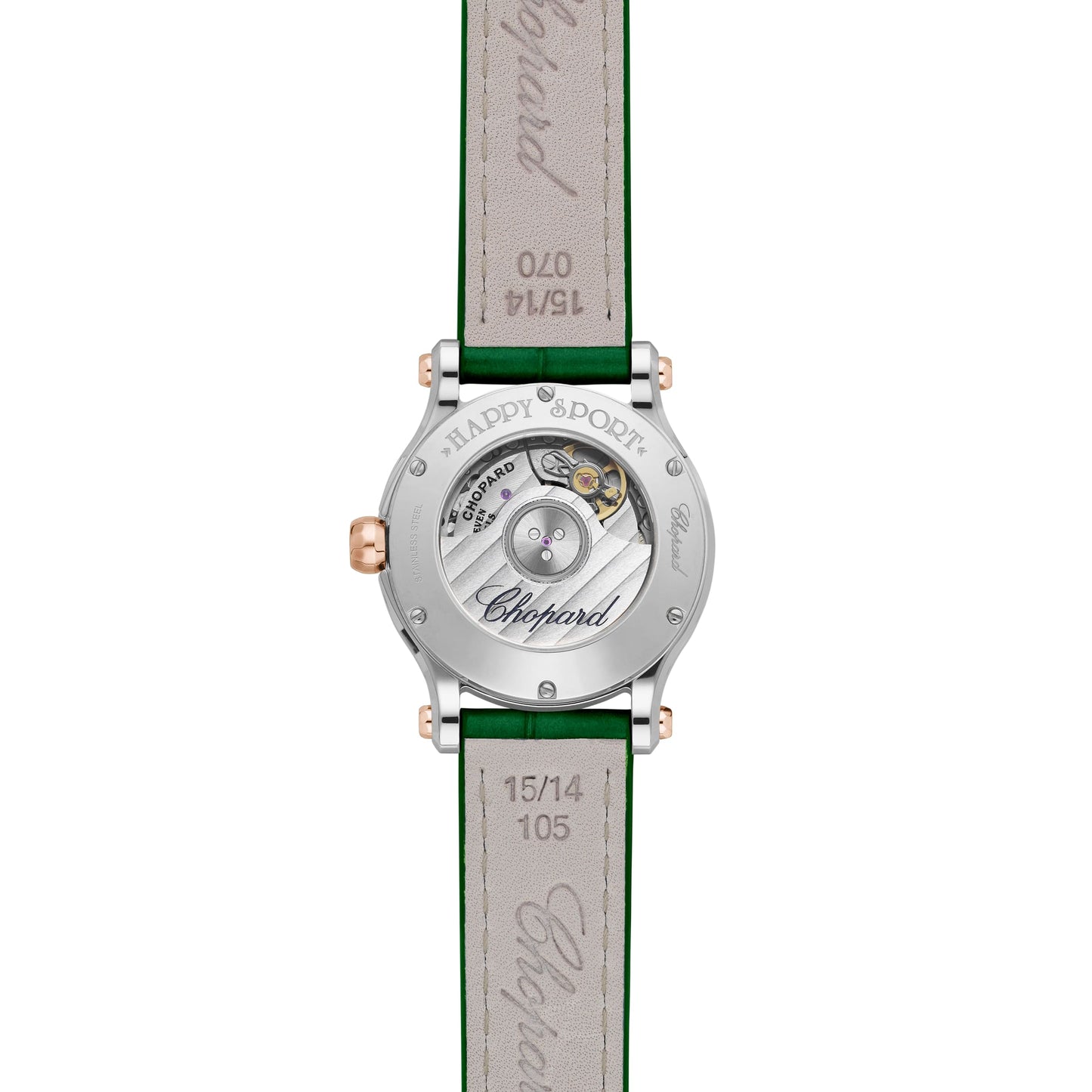 HAPPY SPORT 30 MM, AUTOMATIC, ETHICAL ROSE GOLD, LUCENT STEEL™, DIAMONDS 278573-6032