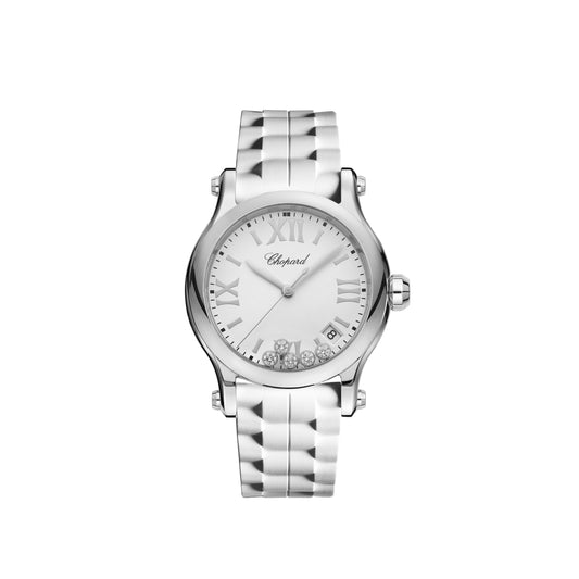 Happy Sport 36 Mm, Quartz, Lucent Steel™, Diamonds 278582-3001