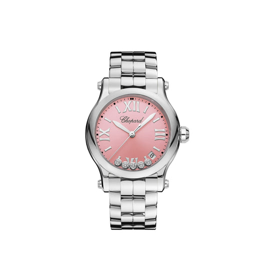 Happy Sport 36 Mm, Quartz, Lucent Steel™, Diamonds 278582-3009