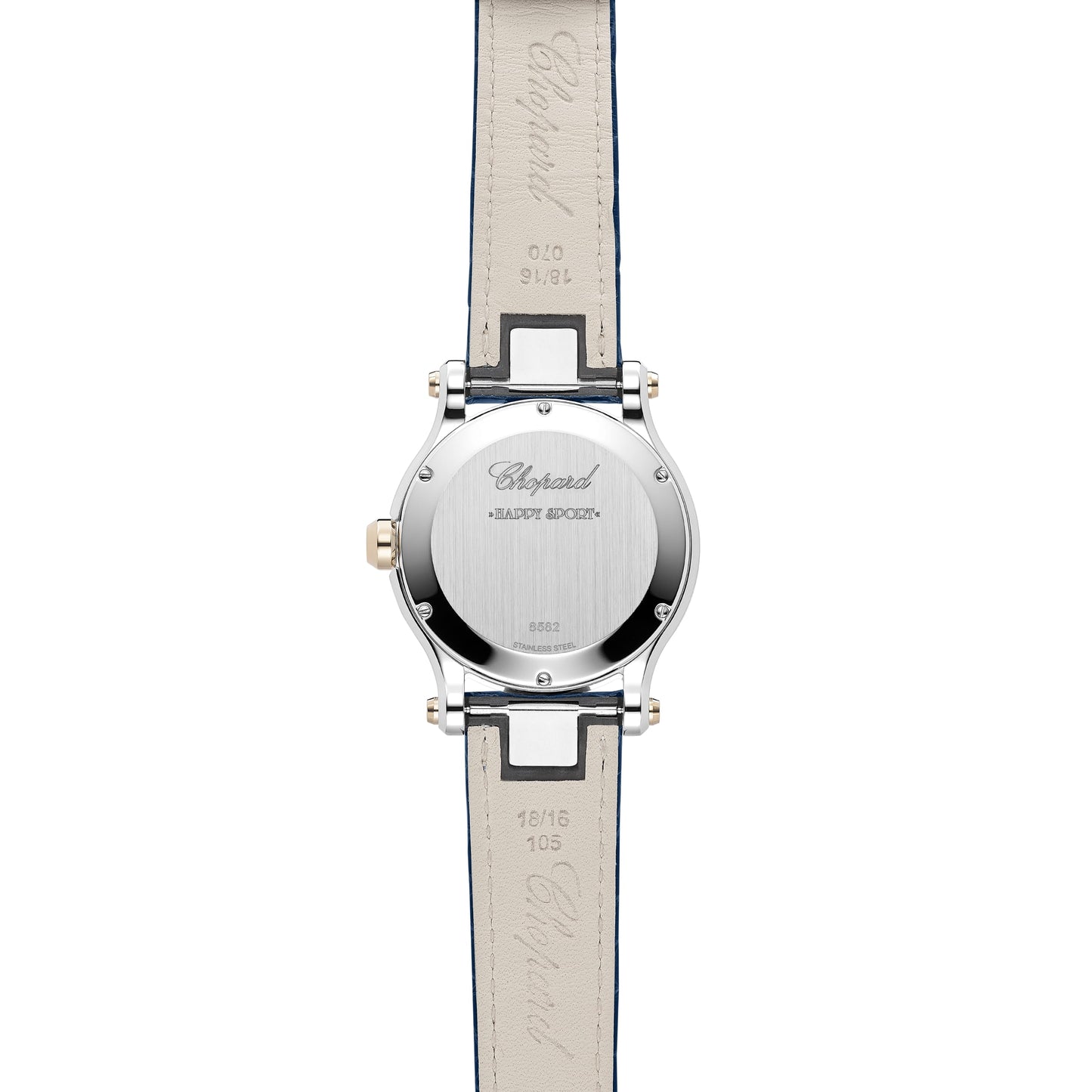 HAPPY SPORT 36 MM, QUARTZ, ETHICAL ROSE GOLD, LUCENT STEEL™, DIAMONDS 278582-6012