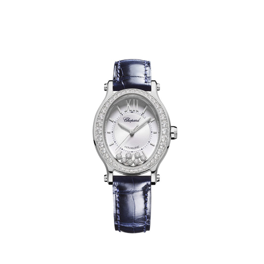 Happy Sport 29 X 31 Mm, Automatic, Lucent Steel™, Diamonds 278602-3003