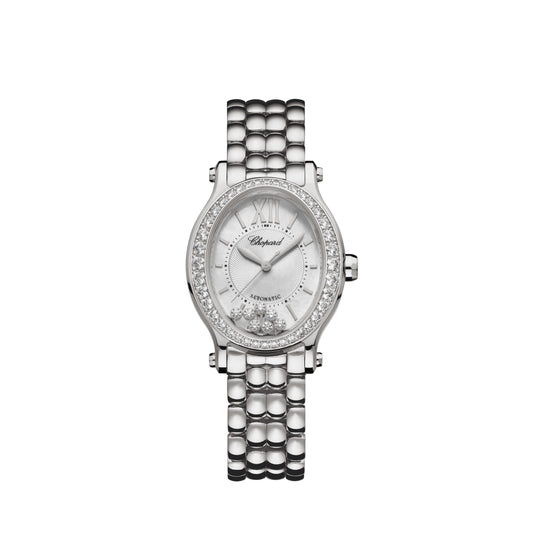 Happy Sport 29 X 31 Mm, Automatic, Lucent Steel™, Diamonds 278602-3004