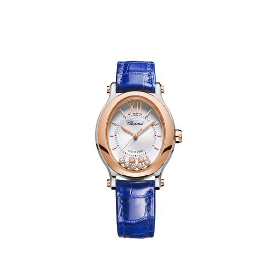 HAPPY SPORT 29 X 31 MM, AUTOMATIC, ETHICAL ROSE GOLD, LUCENT STEEL™, DIAMONDS 278602-6001