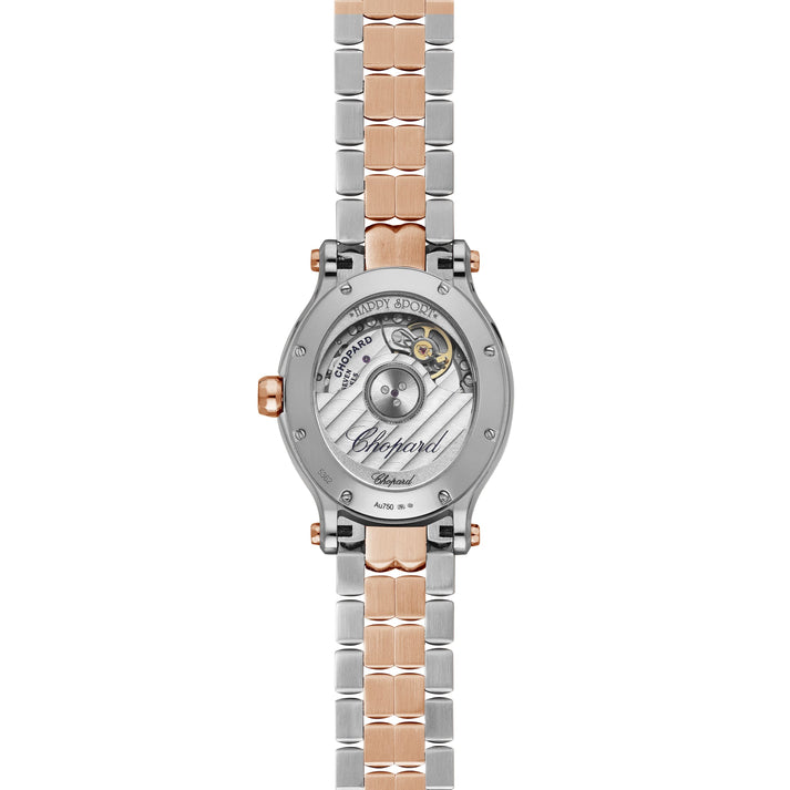 HAPPY SPORT 29 X 31 MM, AUTOMATIC, ETHICAL ROSE GOLD, LUCENT STEEL™, DIAMONDS 278602-6002