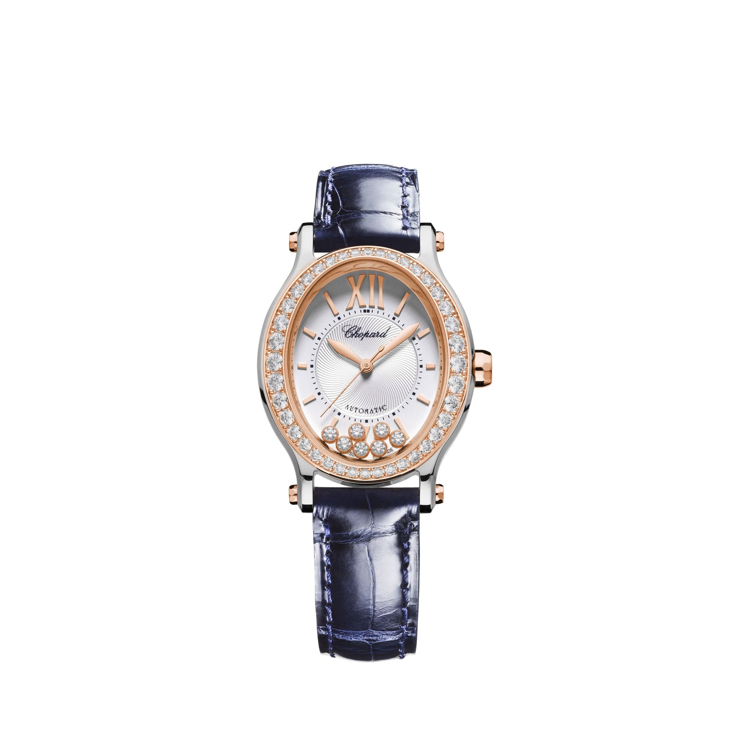 HAPPY SPORT 29 X 31 MM, AUTOMATIC, ETHICAL ROSE GOLD, LUCENT STEEL™, DIAMONDS 278602-6003
