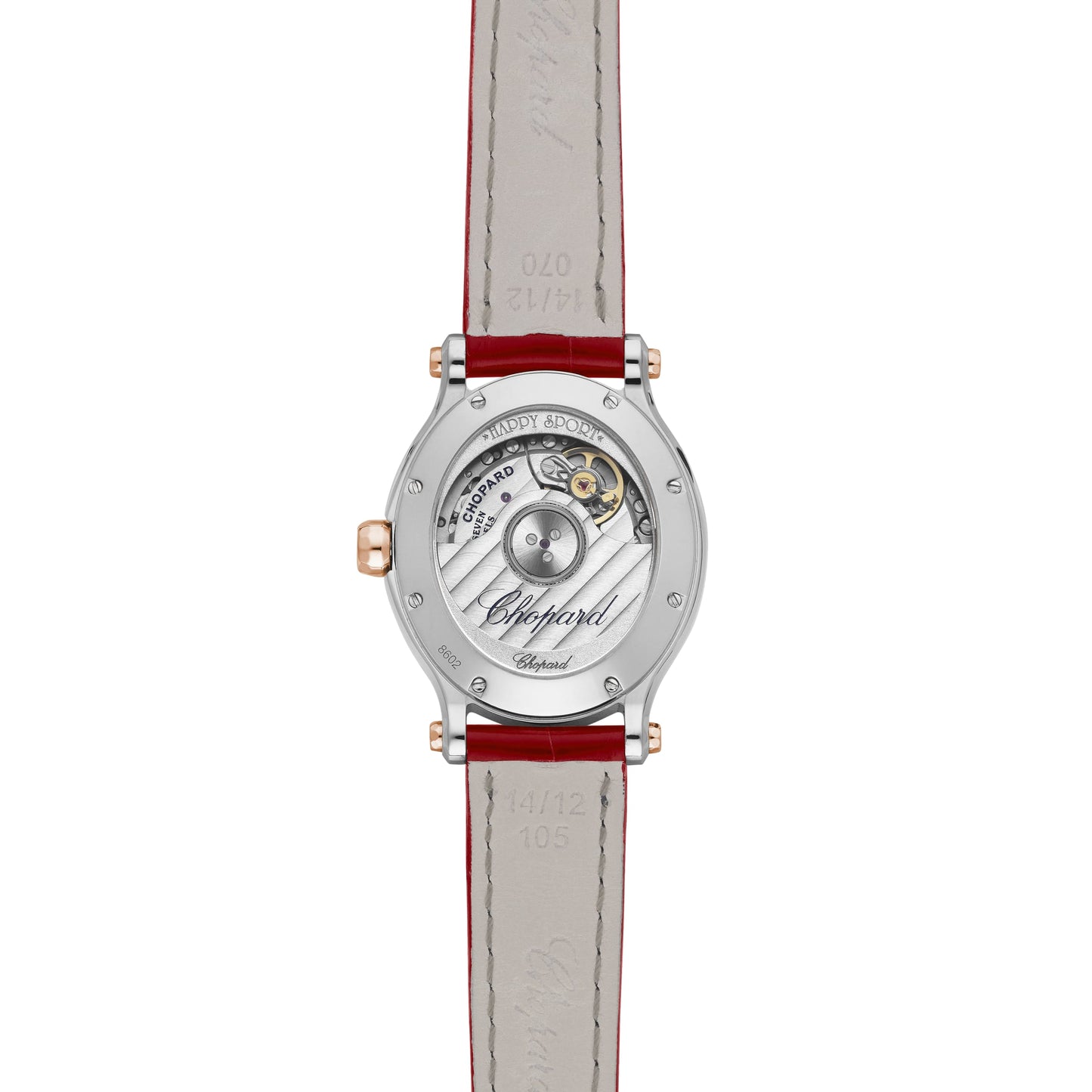 HAPPY SPORT 29 X 31 MM, AUTOMATIC, ETHICAL ROSE GOLD, LUCENT STEEL™, DIAMONDS 278602-6005