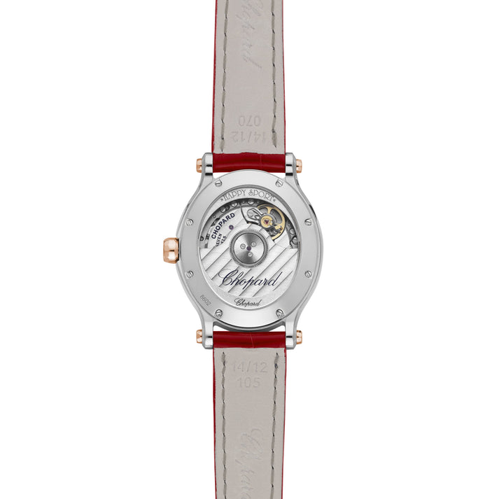 HAPPY SPORT 29 X 31 MM, AUTOMATIC, ETHICAL ROSE GOLD, LUCENT STEEL™, DIAMONDS 278602-6005