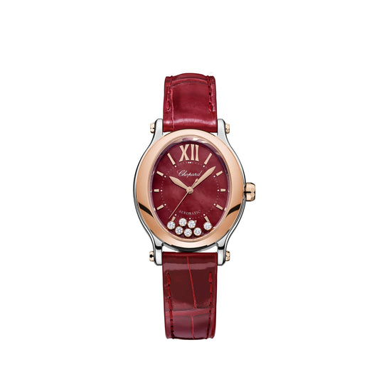 HAPPY SPORT 29 X 31 MM, AUTOMATIC, ETHICAL ROSE GOLD, LUCENT STEEL™, DIAMONDS 278602-6006