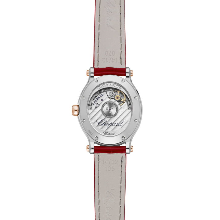 HAPPY SPORT 29 X 31 MM, AUTOMATIC, ETHICAL ROSE GOLD, LUCENT STEEL™, DIAMONDS 278602-6006
