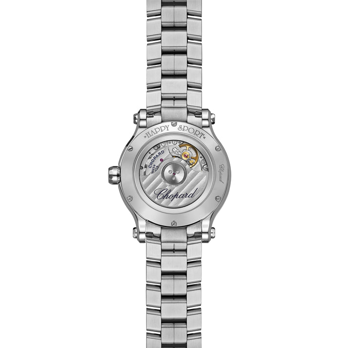 HAPPY SPORT 33 MM, AUTOMATIC, LUCENT STEEL™, DIAMONDS 278608-3002
