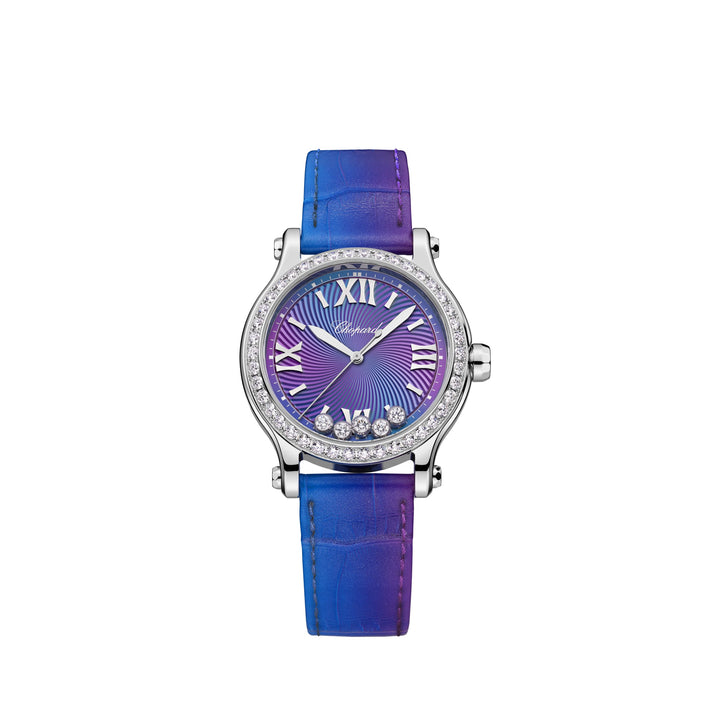 HAPPY SPORT 33 MM, AUTOMATIC, LUCENT STEEL™, DIAMONDS 278608-3006