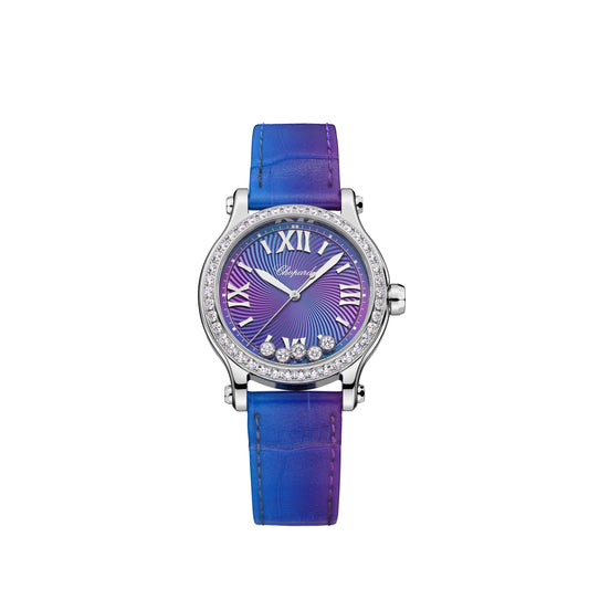 Happy Sport 33 Mm, Automatic, Lucent Steel™, Diamonds 278608-3006