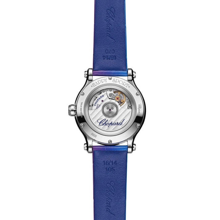 HAPPY SPORT 33 MM, AUTOMATIC, LUCENT STEEL™, DIAMONDS 278608-3006