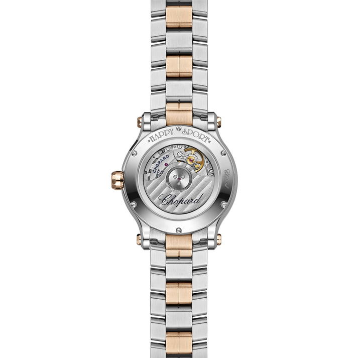 HAPPY SPORT 33 MM, AUTOMATIC, ETHICAL ROSE GOLD, LUCENT STEEL™, DIAMONDS 278608-6002
