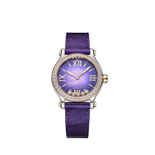Happy Sport 33 Mm, Automatic, Ethical Rose Gold, Lucent Steel™ 278608-6012