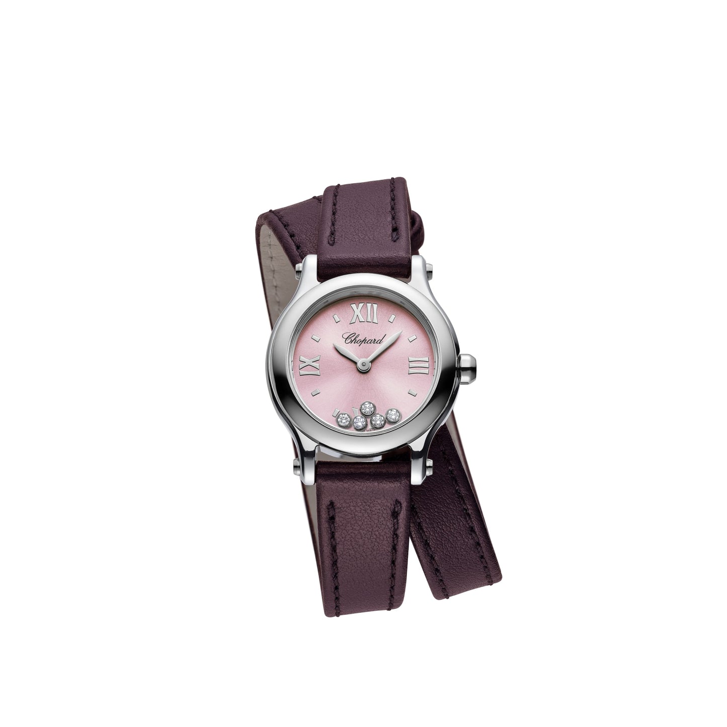 HAPPY SPORT 25 MM, QUARTZ, LUCENT STEEL™, DIAMONDS 278620-3004