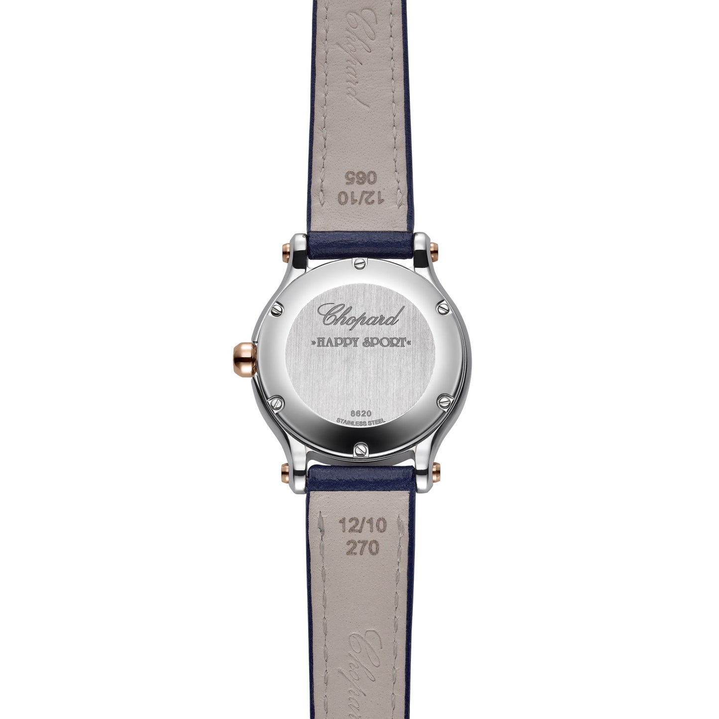 HAPPY SPORT 25 MM, QUARTZ, ETHICAL ROSE GOLD, LUCENT STEEL™, DIAMONDS 278620-6001