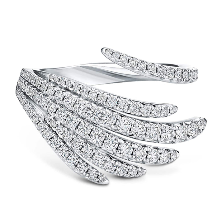 18K White Gold Vela 0.90cttw Diamond Cocktail Ring - Size 6.5 UU26528WGHV906500