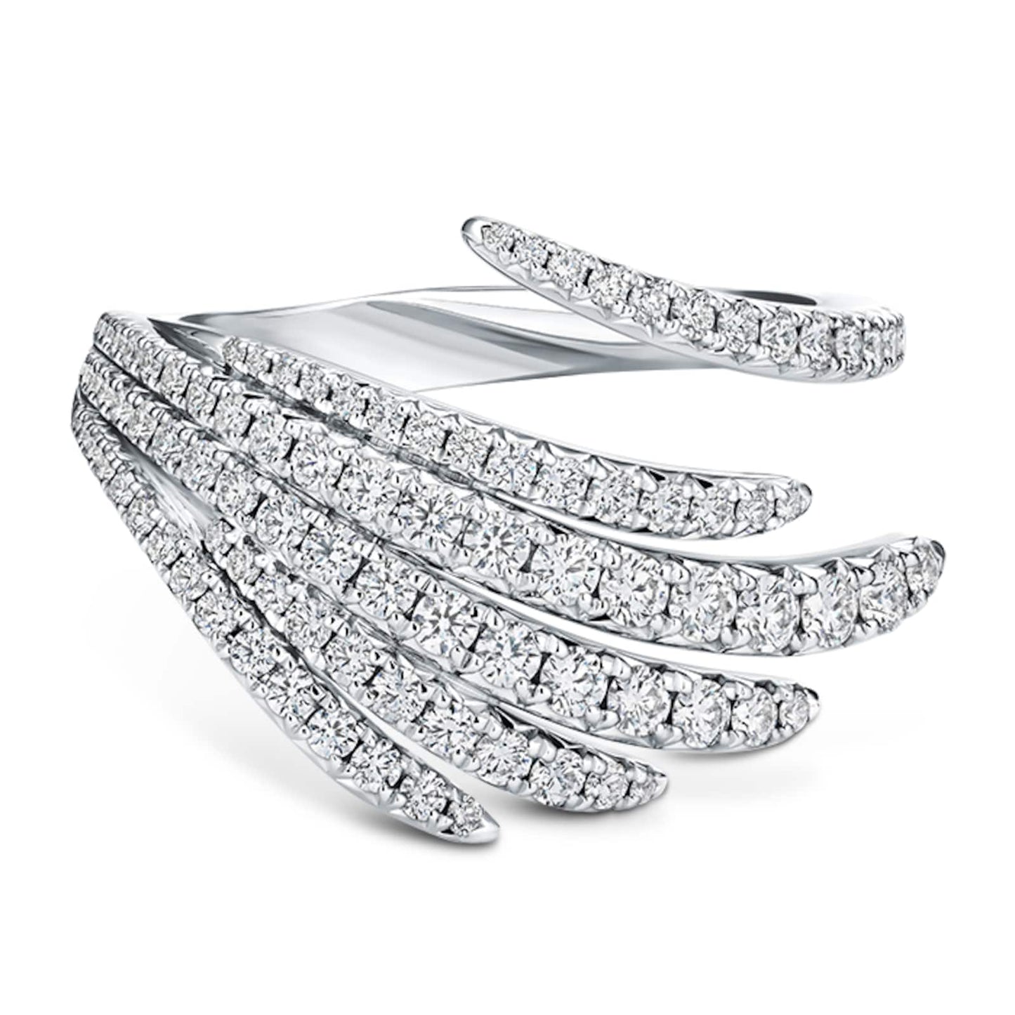 18K White Gold Vela 0.90cttw Diamond Cocktail Ring - Size 6.5 UU26528WGHV906500