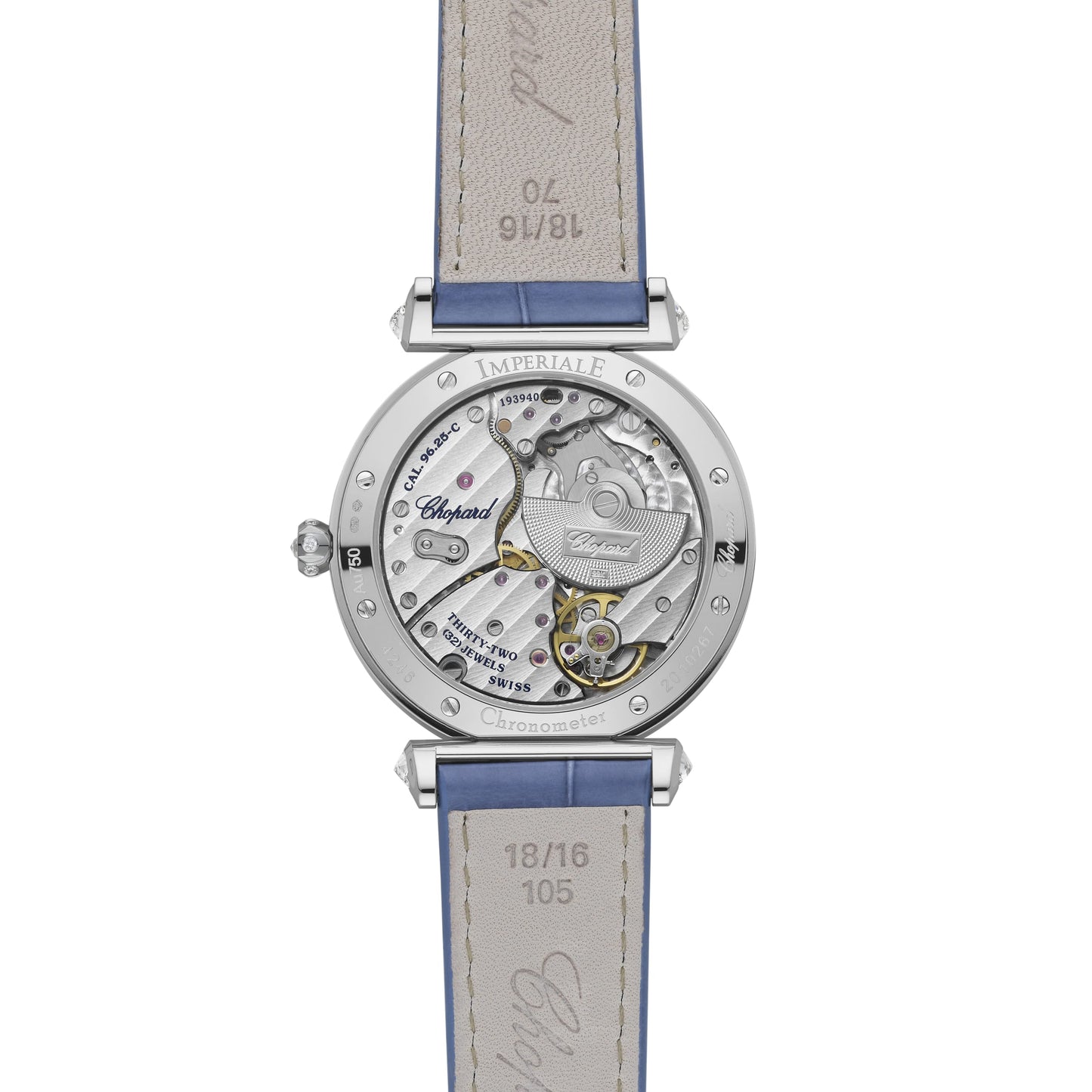 IMPERIALE MOONPHASE 36 MM, AUTOMATIC, ETHICAL WHITE GOLD, DIAMONDS 384246-1001