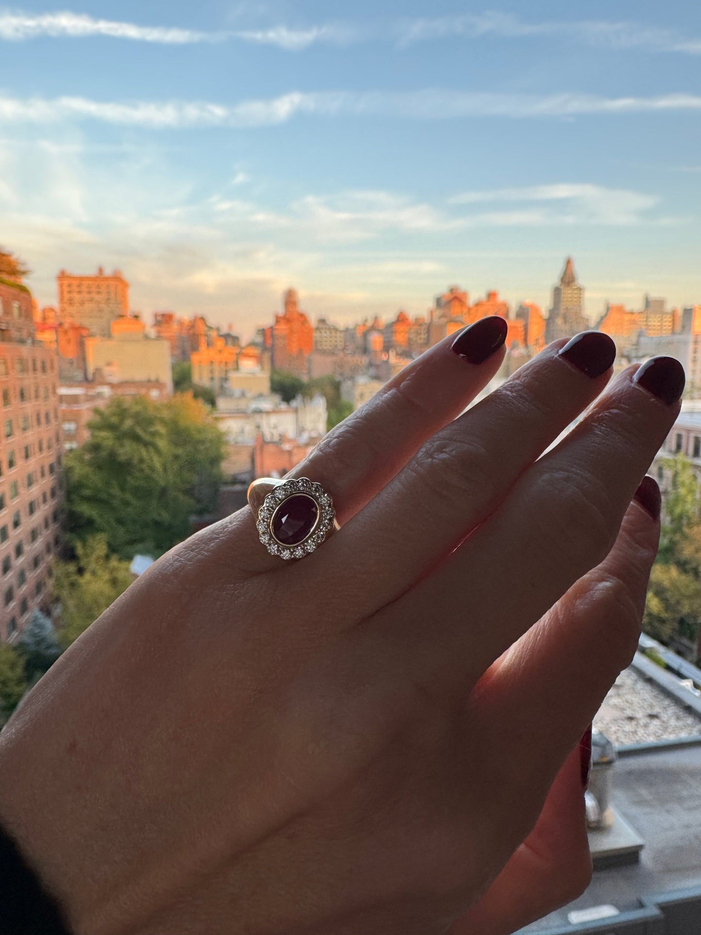 Ruby and Diamond Pinky Ring