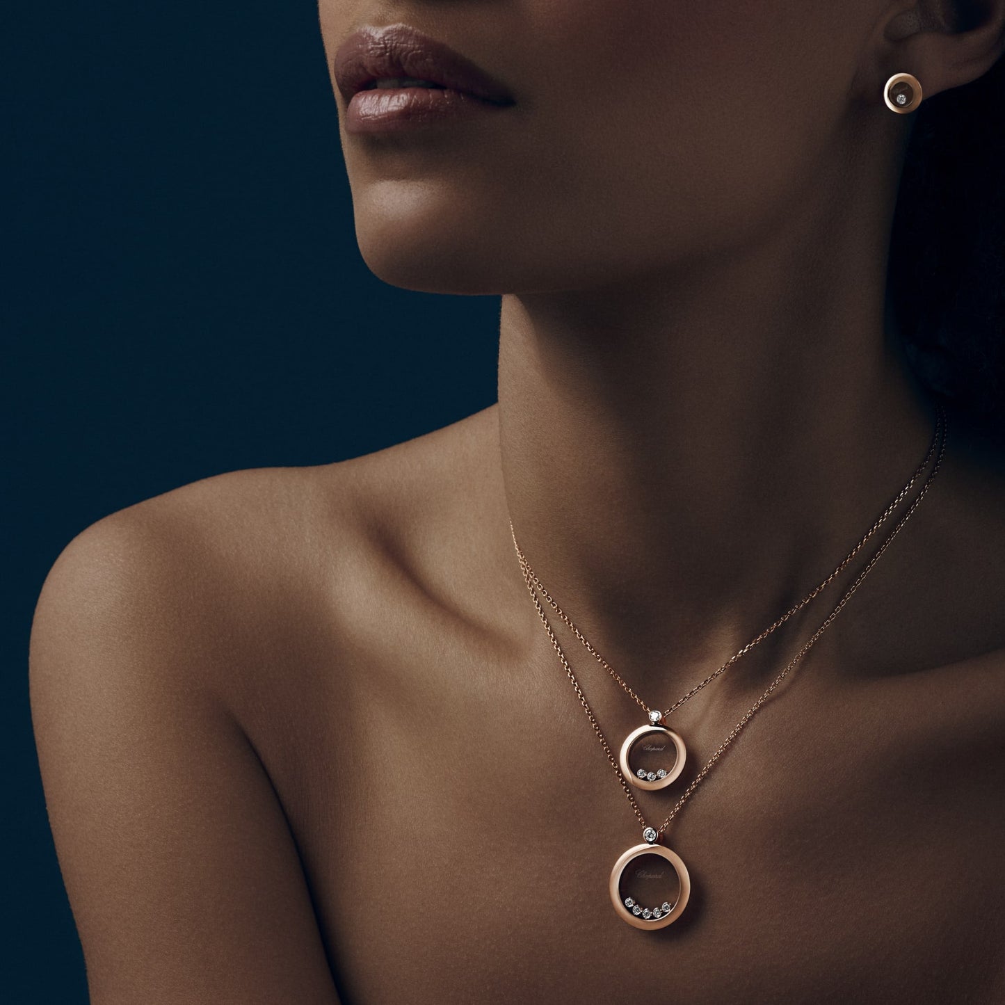 HAPPY DIAMONDS ICONS PENDANT, ETHICAL ROSE GOLD, DIAMONDS 793929-5201